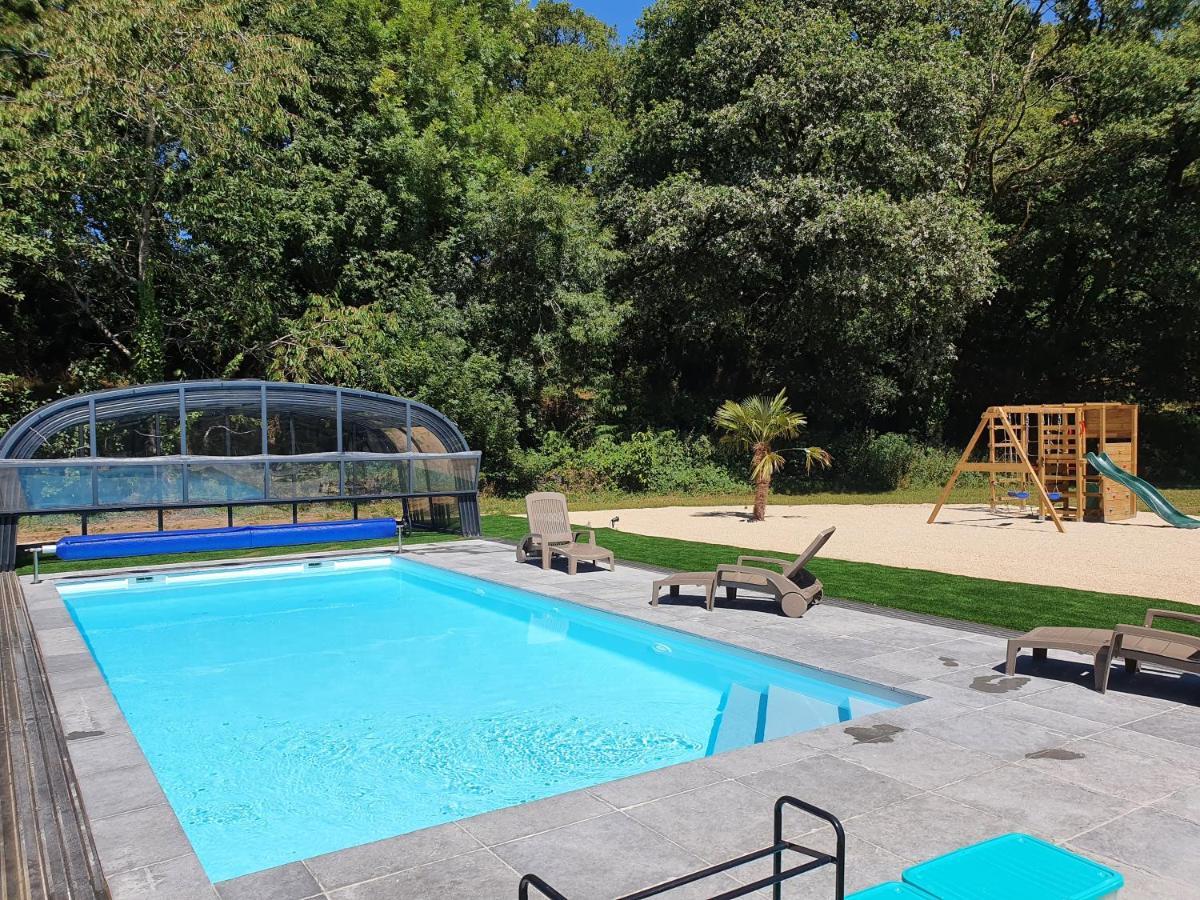 Gites De Maner Ster - Le Frene Piscine Ou Le Chene Piscine Et Spa Privatif Cleden-Poher Bagian luar foto